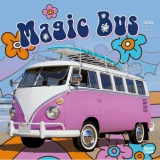 Magic Bus 2025 12 X 24 Inch Monthly Square Wall Calendar Plastic-Free - Motor Club