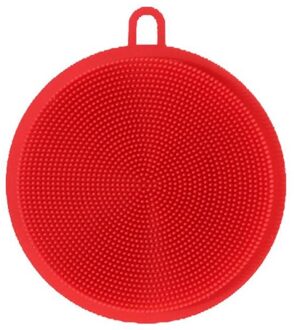 Magic Cleaning Borstels Siliconen Schotel Kom Schuursponsje Pot Meeldauw-Gratis Borstel Keuken Household Cleaning Tools Rood