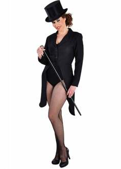 Magic Design slipjas cabaret dames polyester zwart