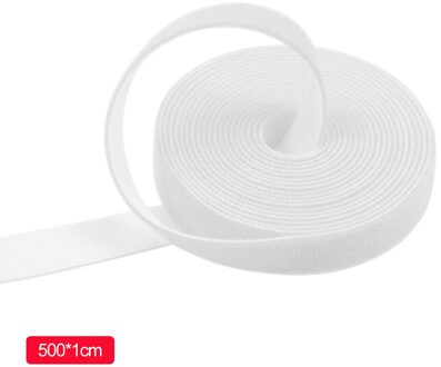 Magic Draad Organisator Kabelhaspel 5M Haak Kabelbinders Zelfklevende Sluiting Tape Bandjes Tape Draad Lijn Tie Diy accessoires wit