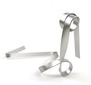 Magic Drijvende Gekleurde Lint Wijn Fles Houder Rack Stand Beugel Art Decor Stand Houder Keuken Eetkamer Kelder Bar Decor zilver