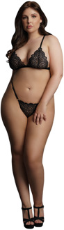 Magic Lace Velvet Lingerie Set - Plus Size