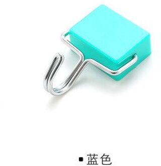 Magic Magnetische Haken Opknoping Sleutel Diversen Keuken Koelkast Sterke Magneet Kleverige Haak Thuis 180 Graden Draaien Metalen Haak lucht blauw