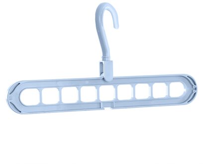 Magic Multi-Poort Ondersteuning Hangers Voor Kleding Droogrek Multifunctionele Plastic Kledingrek Drogen Hanger Opslag Hangers Blauw
