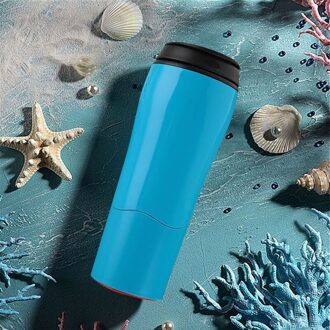 Magic Power Thermos Cups Creatieve Voorkomen Botsing Dumping Tumbler Water Fles Geïsoleerde Tumbler Eiwit Shaker Thermoskan Blauw