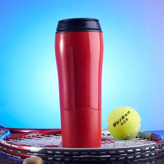 Magic Power Thermos Cups Creatieve Voorkomen Botsing Dumping Tumbler Water Fles Geïsoleerde Tumbler Eiwit Shaker Thermoskan Rood