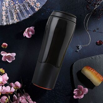 Magic Power Thermos Cups Creatieve Voorkomen Botsing Dumping Tumbler Water Fles Geïsoleerde Tumbler Eiwit Shaker Thermoskan zwart