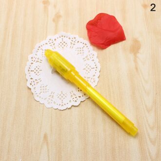 Magic Purple 2 In 1 Uv Black Light Combo Creatieve Briefpapier School Office Tekening Onzichtbare Inkt Pen geel