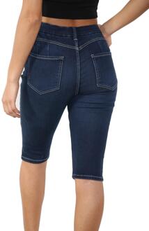 Magic Shaping denim short met hoge taille voor dames, blauw - EU 40 / UK 12