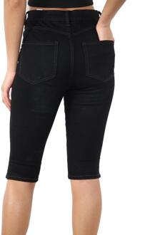 Magic Shaping denim short met hoge taille voor dames, zwart - EU 38 / UK 10