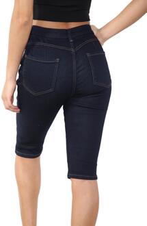 Magic Shaping denim shorts met hoge taille, indigo voor dames Indigoblauw