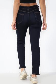 Magic Shaping hoog getailleerde jeans met rechte pijpen voor dames in indigoblauw - EU 44 Normaal / UK 16 Normaal