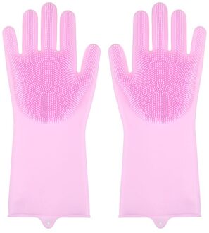 Magic Silicone Afwassen Handschoenen Duurzaam Hoge Temperatuur Weerstand Keuken Scrub Schoonmaken Tool JA55
