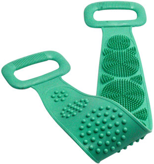 Magic Silicone Borstel Bad Handdoeken Wrijven Terug Modder Peeling Body Massage Douche Uitgebreide Scrubber Huid Schoon Wassen Borstels #38 groen
