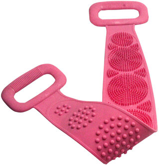 Magic Silicone Borstel Bad Handdoeken Wrijven Terug Modder Peeling Body Massage Douche Uitgebreide Scrubber Huid Schoon Wassen Borstels #38 rood
