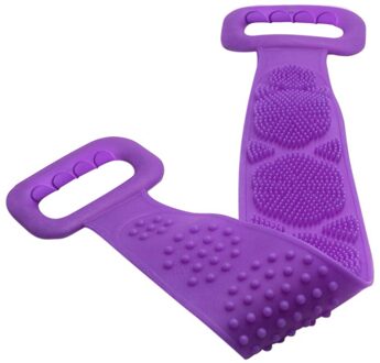 Magic Silicone Borstels Bad Handdoeken Wrijven Terug Modder Peeling Body Massage Douche Uitgebreide Scrubber Huid Schoon Borstels Badkamer paars