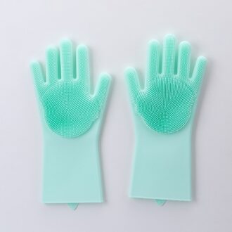 Magic Silicone Vaatwasser Wassen Handschoenen Keuken Accessoires Handschoen Schotel Huishoudelijk Gereedschap Voor Cleaning Auto Huishouden groen