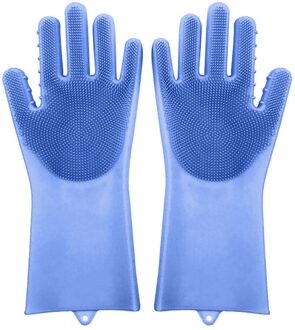 Magic Silicone Vaatwasser Wassen Handschoenen Keuken Accessoires Handschoen Schotel Huishoudelijk Gereedschap Voor Cleaning Auto Huishouden paars