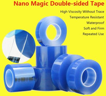 Magic Tape Nano Tape Nanometer Magic Dubbelzijdige Tape Waterdichte Hoge Viscositeit Transparante Universele Dubbelzijdig Tape 1/2/3M W5cmXL2m