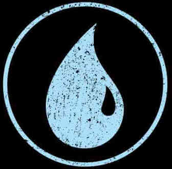 Magic The Gathering Blue Mana T-shirt - Zwart - 5XL