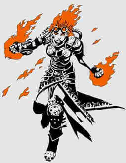 Magic The Gathering Chandra Character Art T-shirt - Grijs - L