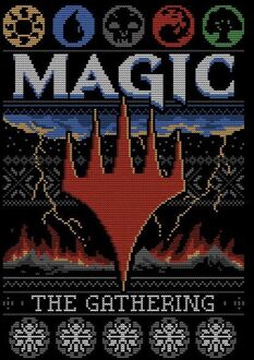 Magic: The Gathering Colours Of Magic Knit Dames Kerst T-shirt - zwart - 3XL