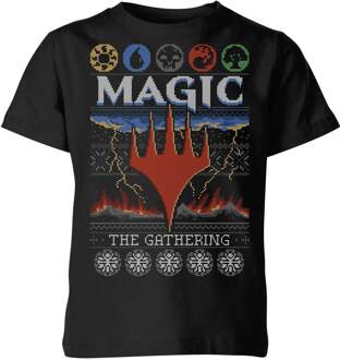 Magic: The Gathering Colours Of Magic Knit Kinder Kerst T-shirt - zwart - 110/116 (5-6 jaar) - S
