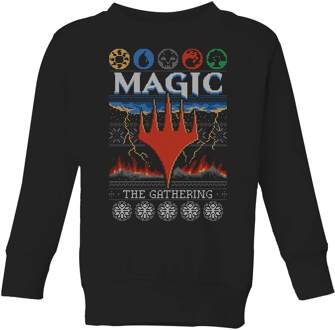 Magic: The Gathering Colours Of Magic Knit Kinder Kersttrui - zwart - 110/116 (5-6 jaar) - S