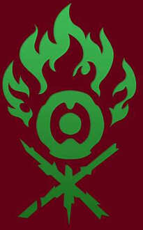 Magic The Gathering Gruul Symbol T-Shirt - Wijnrood - XL - Burgundyrood