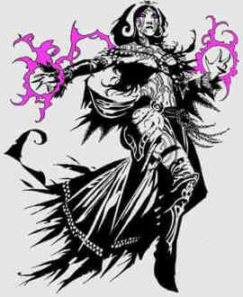 Magic The Gathering Liliana Character Art T-shirt - Grijs - 5XL