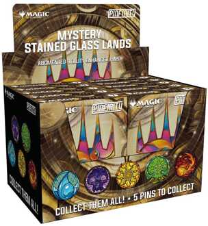 Magic: The Gathering Pins Blind Box Mystery Stained Glass Lands Assortment (10)