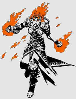 Magic The Gathering T-Shirt Chandra Character Art Size S