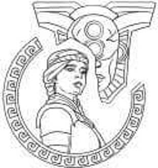 Magic: The Gathering Theros: Beyond Death Elspeth Mask Square Men's T-Shirt - White - S Wit