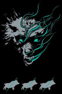 Magic The Gathering Throne of Eldraine Big Bad Wolf Men's T-Shirt - Black - XXL Zwart