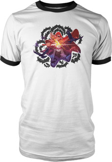 Magic The Gathering Throne of Eldraine Lil Red Rowan Hood White / Black Ringer T-Shirt - White - XXL Wit