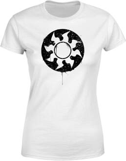 Magic The Gathering White Mana Splatter Women's T-Shirt - White - XS Wit