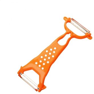 Magic Trio Peeler Slicer Dunschiller Multifunctionele Dunschiller Twist Te Veranderen Blade 3-in-1Rotating Dunschiller Fruit & Vegetable Gereedschap oranje