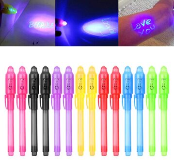 Magic Uv Licht Onzichtbare Inkt Pen Grappige Marker Pen Voor Kinderen Studenten Diy Feestartikelen Voor Thuis school blauw