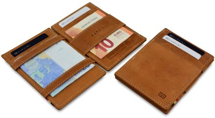 Magic Wallet Essenziale RFID Leder Cognac