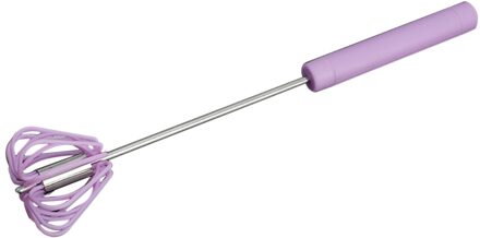 MagiDeal Hand Garde Eiklopper Siliconen Staal Handwhisk Push Garde Push Vaatwasmachinebestendig Mixer Ei Keuken Gereedschap-Willekeurige kleur