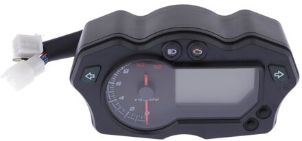 Magideal Motorfiets Digitale Lcd Snelheidsmeter Kilometerteller Toerenteller Meters