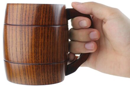 Magideal Natuurlijke Hout Rustieke Bier Mok Houten Bier Mokken Handgemaakte Mok Koffie Drinkwater Cup Bruiloft Bruidsjonkers