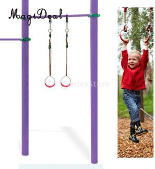 Magideal Professionele Gymnastiek Thuis Houten Krachttraining Ring Met Verstelbare Stevig Bandjes Gespen Set Fitness Tool 120Kg