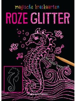 Magische kraskaarten: roze glitter