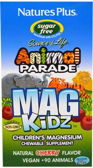 MagKidz, Children's Magnesium, Natural Cherry Flavor (90 Animals) - Nature's Plus