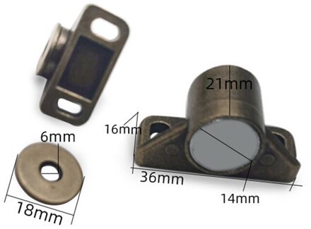Magneet Deur Stopper Catch Dichter Meubelbeslag Rustieke Brons Sterke Super Krachtige Neodymium Magneten Zinklegering 1stk