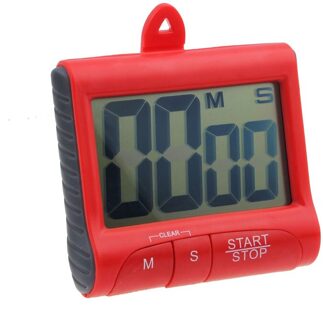 Magneet Digitale Keuken Count Down Teller Timer Piepen Wekker Rood 1stk-rood