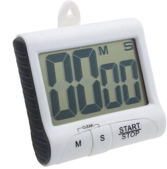 Magneet Digitale Keuken Count Down Teller Timer Piepen Wekker Rood 1stk-wit