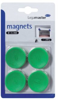 Magneet Legamaster 35mm 1000gr groen 4stuks