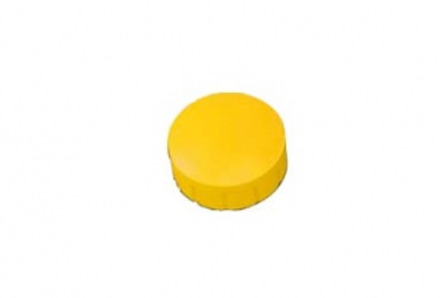 magneet MAULsolid, diameter 15 x 7 mm, geel, doos met 10 stuks